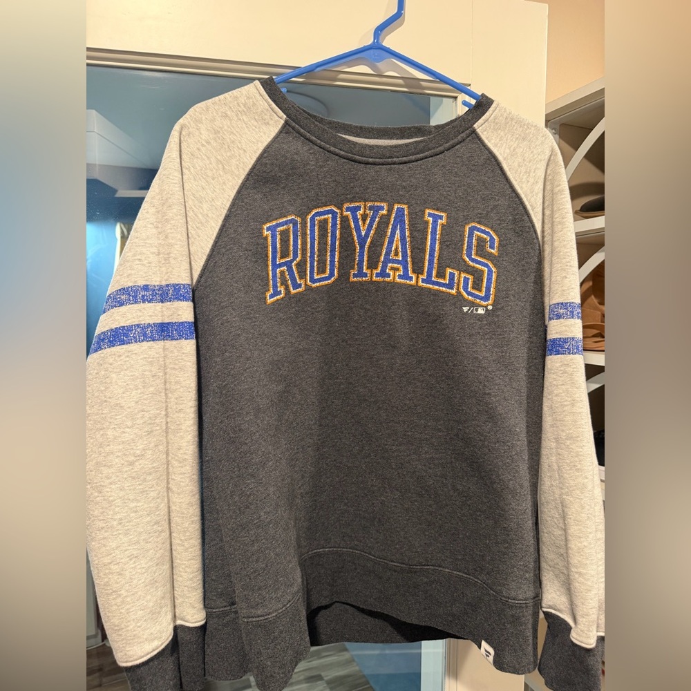 Fanatics Royals Gray and Blue Crewneck Sweater